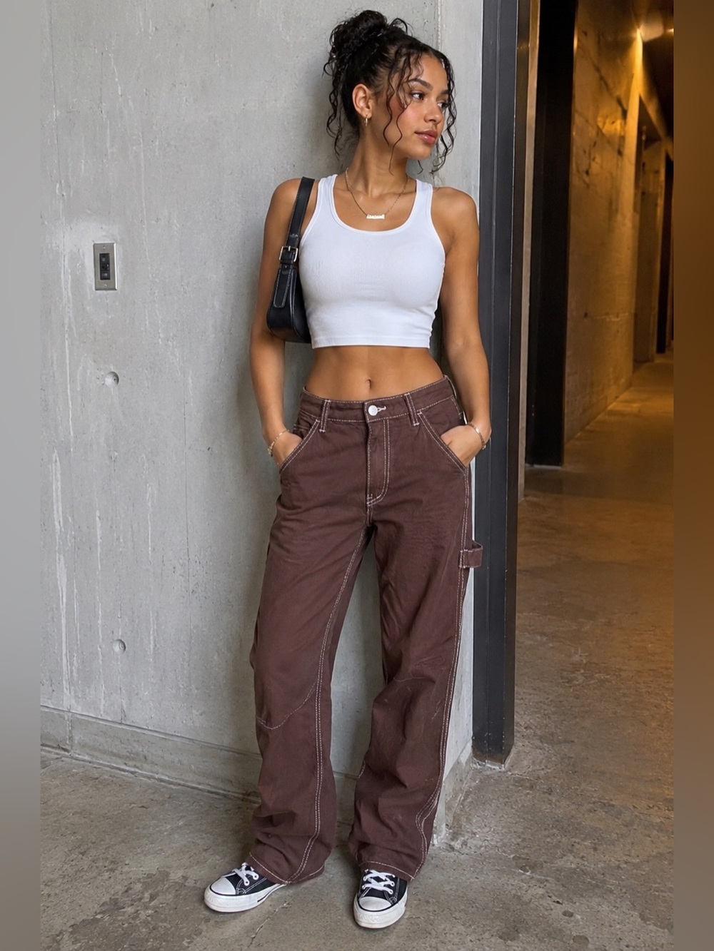 PacSun 90s Boyfriend Carpenter Pants Brown Size 24